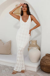 Tuning In Maxi Dress White