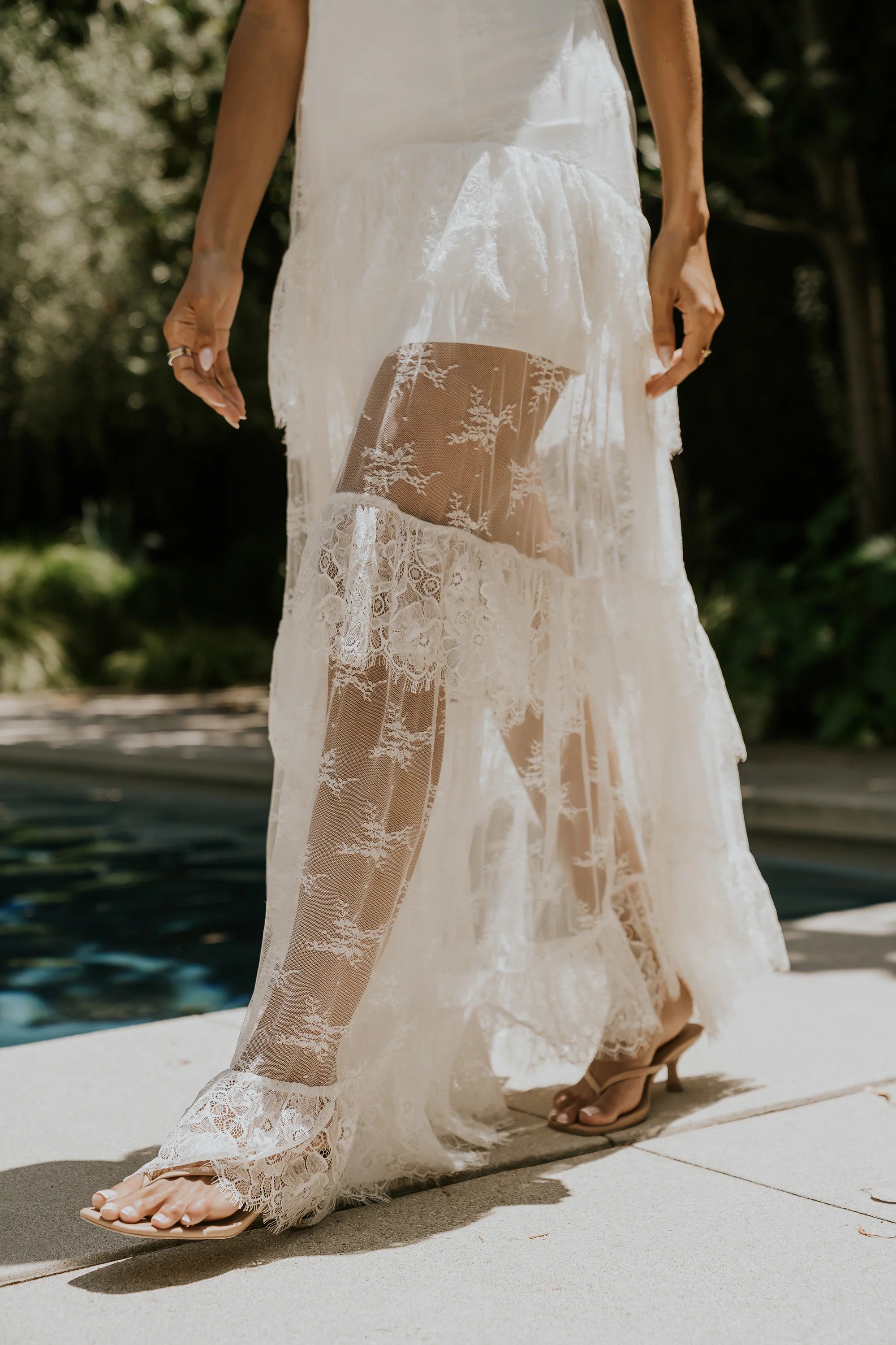 Stacy Lace Tiered Maxi Dress