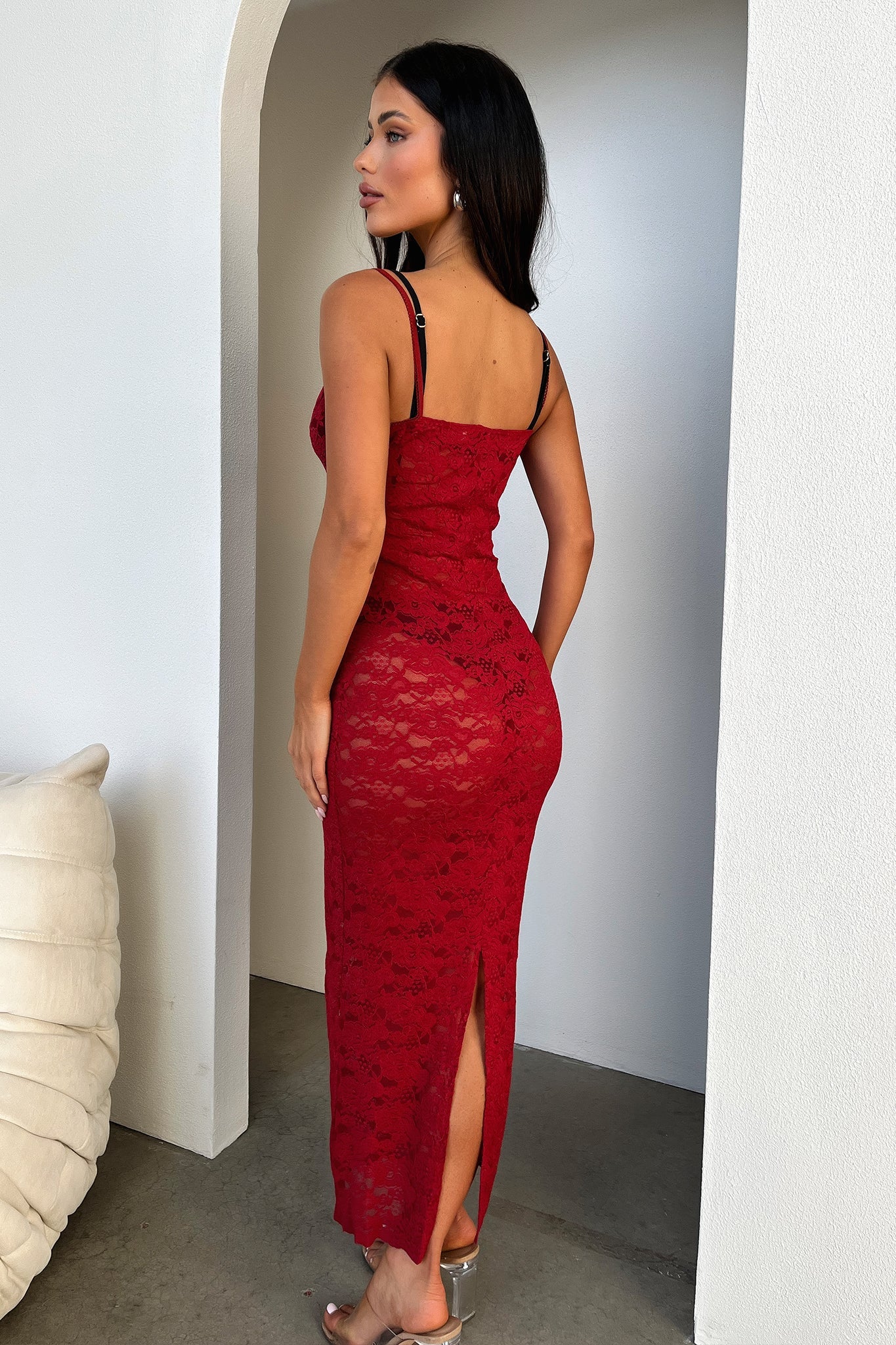Destiny Midi Dress - Red